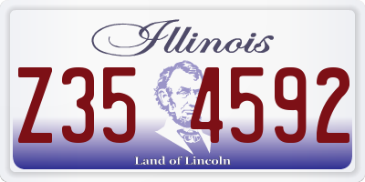 IL license plate Z354592