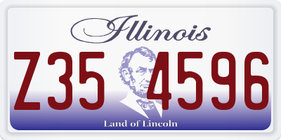 IL license plate Z354596
