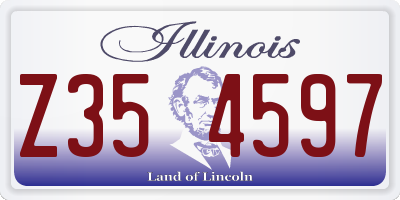 IL license plate Z354597