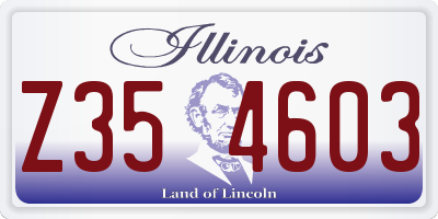 IL license plate Z354603