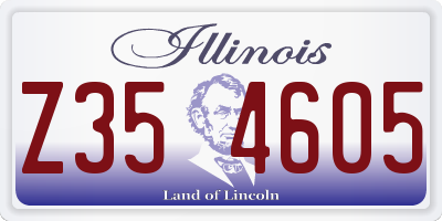 IL license plate Z354605