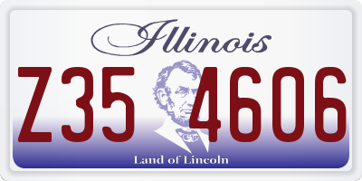 IL license plate Z354606