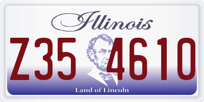 IL license plate Z354610