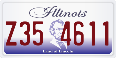 IL license plate Z354611