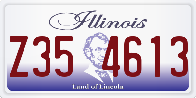 IL license plate Z354613