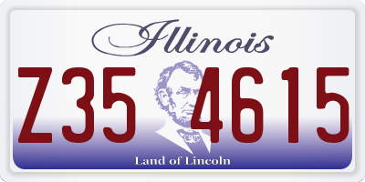 IL license plate Z354615