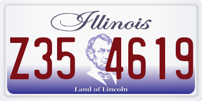 IL license plate Z354619