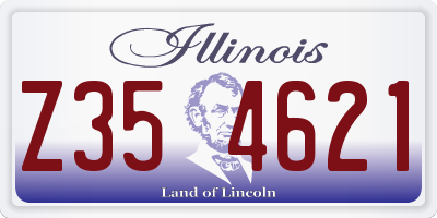 IL license plate Z354621