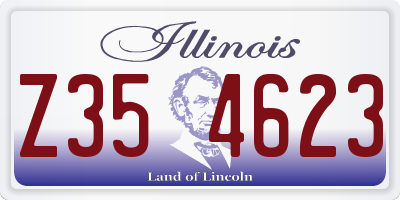 IL license plate Z354623