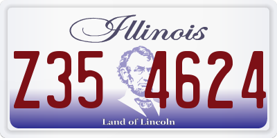 IL license plate Z354624