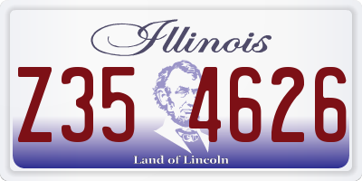 IL license plate Z354626