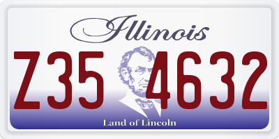 IL license plate Z354632