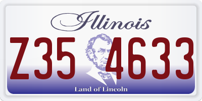 IL license plate Z354633
