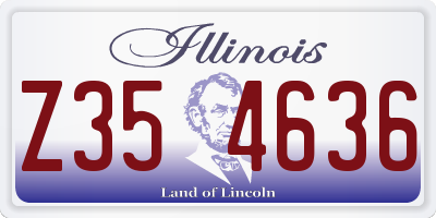 IL license plate Z354636