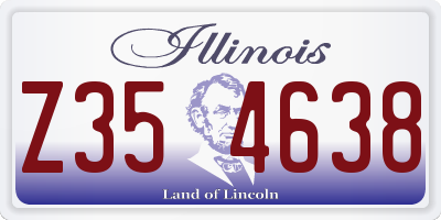 IL license plate Z354638