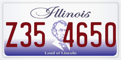 IL license plate Z354650