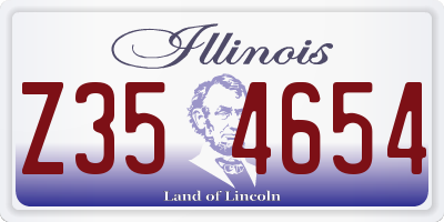IL license plate Z354654