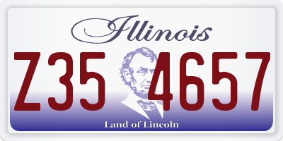 IL license plate Z354657