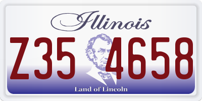 IL license plate Z354658