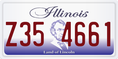 IL license plate Z354661
