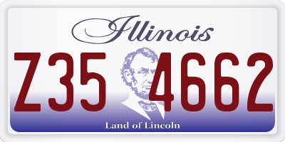 IL license plate Z354662