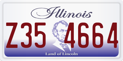 IL license plate Z354664