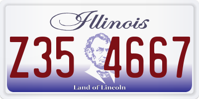 IL license plate Z354667