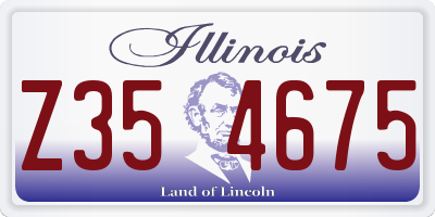IL license plate Z354675