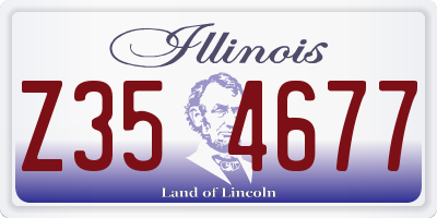IL license plate Z354677