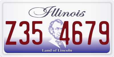 IL license plate Z354679