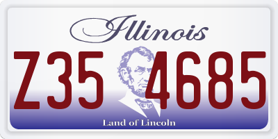 IL license plate Z354685
