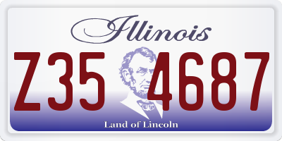 IL license plate Z354687