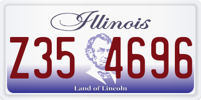IL license plate Z354696