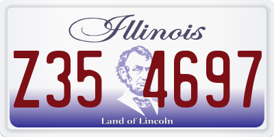 IL license plate Z354697