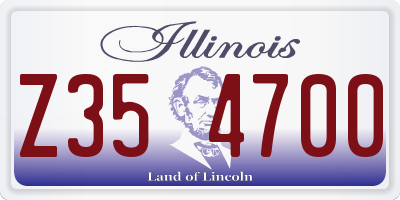 IL license plate Z354700