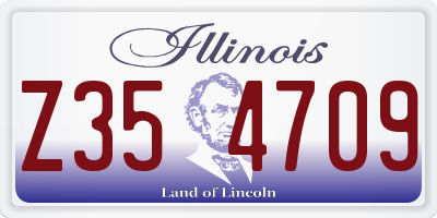 IL license plate Z354709