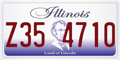 IL license plate Z354710