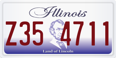 IL license plate Z354711