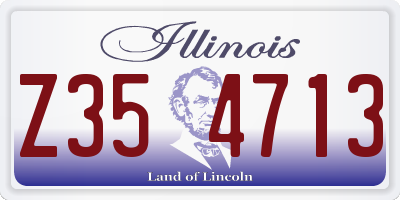 IL license plate Z354713