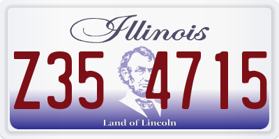 IL license plate Z354715