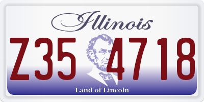 IL license plate Z354718