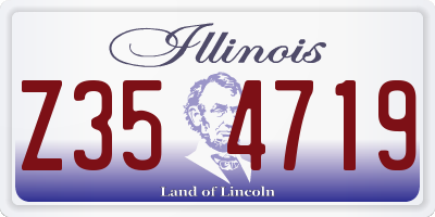 IL license plate Z354719