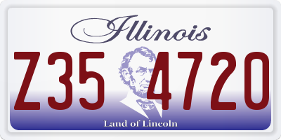 IL license plate Z354720