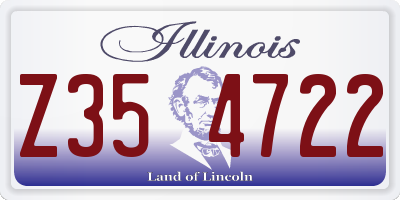 IL license plate Z354722