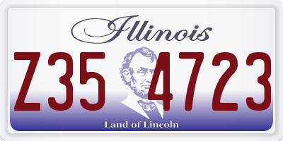 IL license plate Z354723