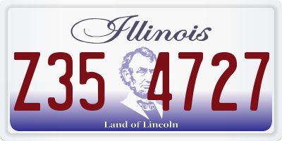 IL license plate Z354727