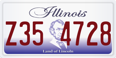 IL license plate Z354728