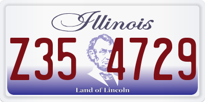 IL license plate Z354729