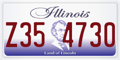 IL license plate Z354730