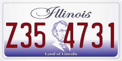 IL license plate Z354731